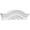 Ekena Millwork Segment Arch W/ Flankers 4 Spoke Architectural Grade PVC Pediment, 26"W x 7-1/2"H x 2-1/2"P PEDPS026X075SGF04 - alternate 1